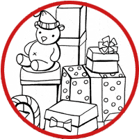 Cadeaux  de Noël coloriage