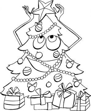 Arbre de Noël coloriage