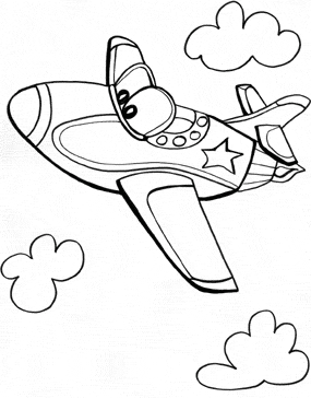 Avion coloriage