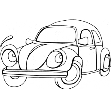 Coloriage de voiture pour enfants