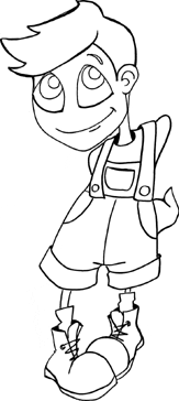 Enfant à colorier