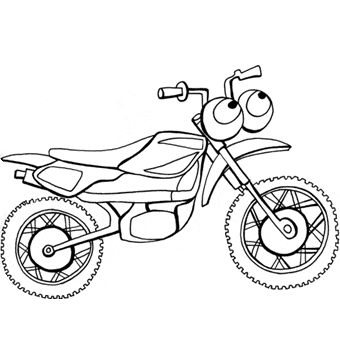 Coloriage de motocyclette 