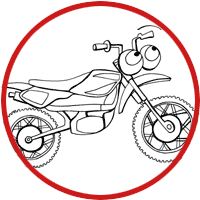 Motocyclette coloriage