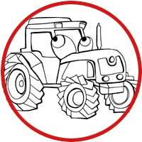 Tracteur coloriage