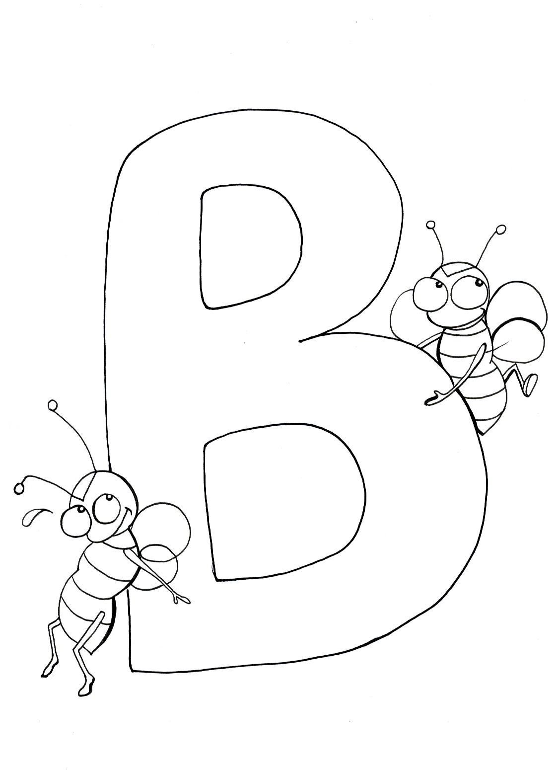 b printable coloring pages - photo #37