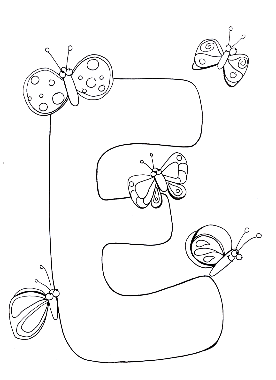 e coloring pages for kids - photo #10