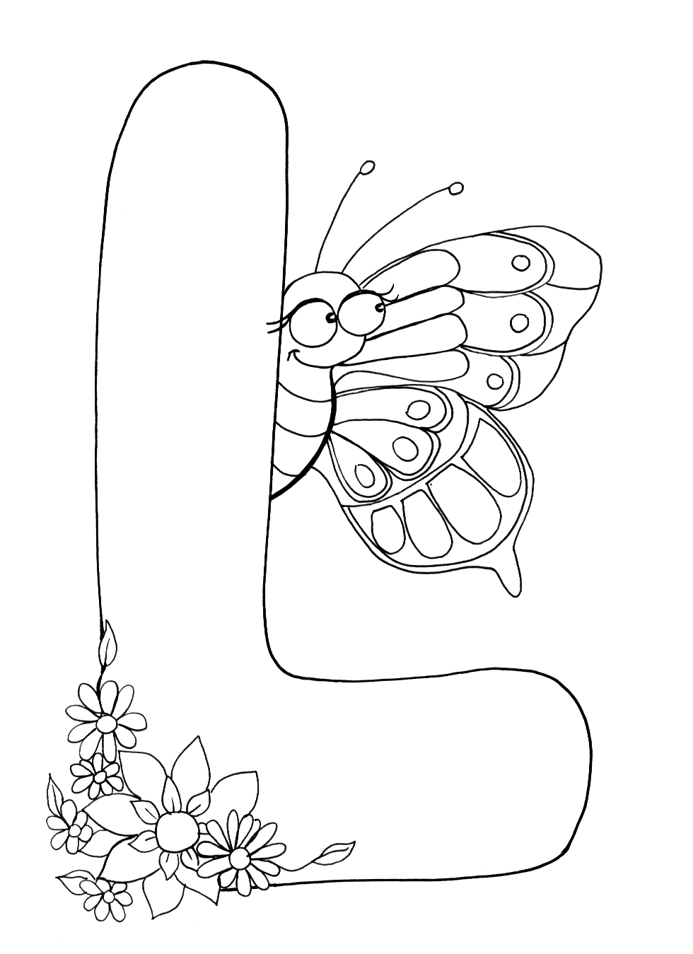 l alphabet coloring pages - photo #7