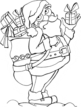 Santa Claus Coloring on Santa Claus Coloring Sheet