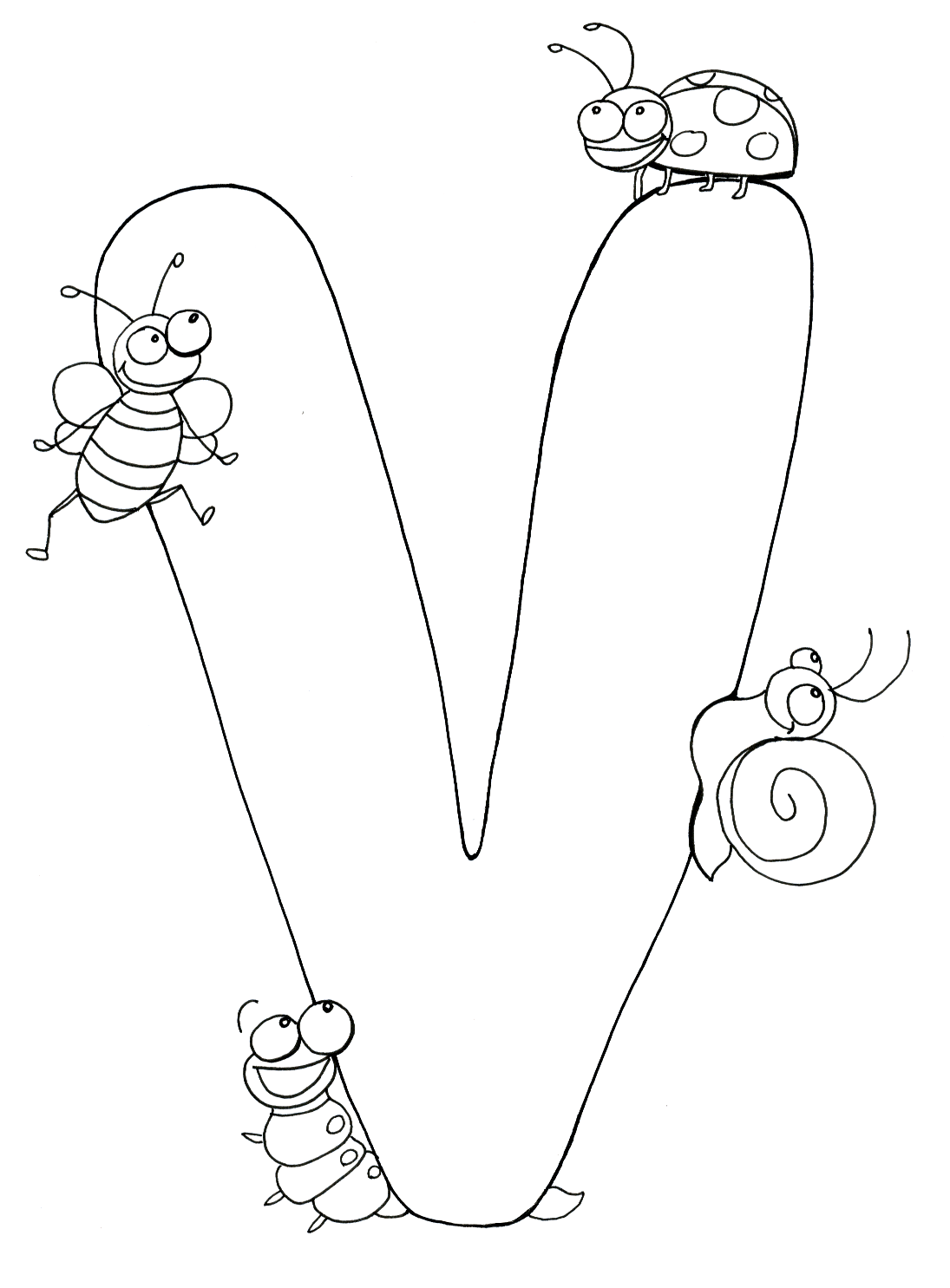 v coloring pages for kids - photo #33