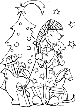 christmas eve coloring page