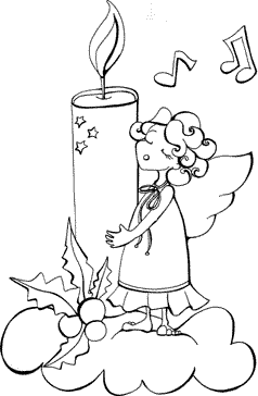christmas angel coloring page