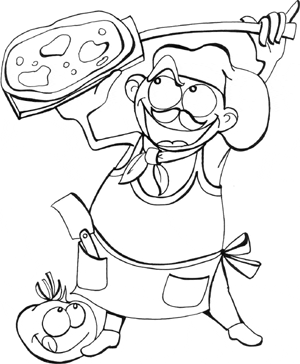 chef coloring page