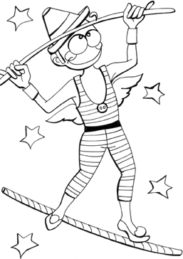 circus colouring page