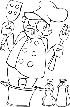 cook coloring page