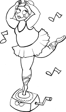 dancer coloring page for print