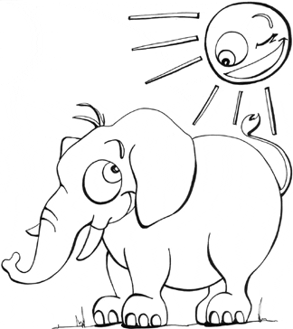 elephant coloring page