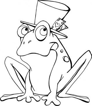 frog coloring page