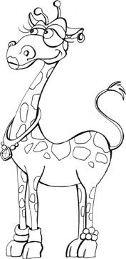 giraffe coloring page