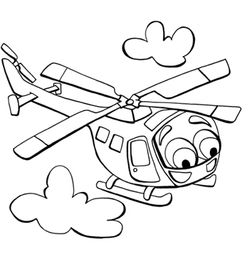 Free Kids Coloring on Printable Helicopter Coloring Pages  Color Transportation Sheets