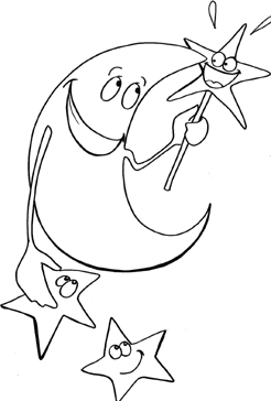 moon coloring page