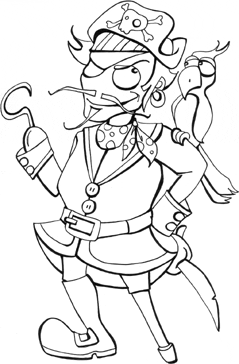 pirate coloring pages semblance