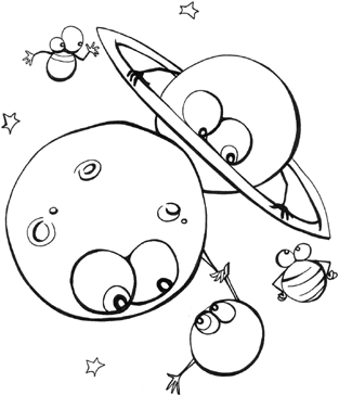 Planet Coloring Sheets on Free Space Coloring Pages  Color The Planets And Show Them To Your