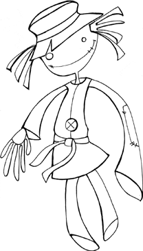 scarecrow coloring page