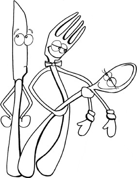 spoon coloring page