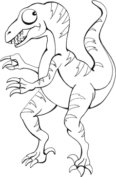 velociraptor coloring page