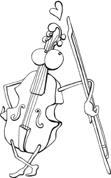Music Coloring Pages on Violin Coloring Pages For Kids  Printable Music Coloring Book Pages