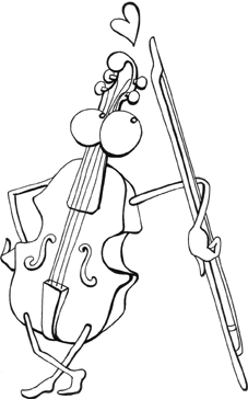 violin coloring page