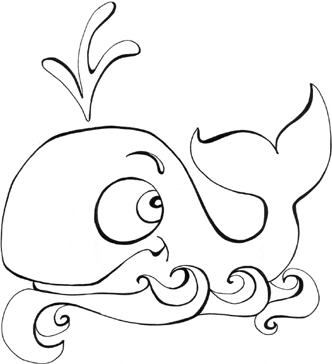 Whale Coloring Pages Kids Printable Book Sheet Whales