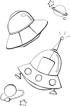 space colouring page