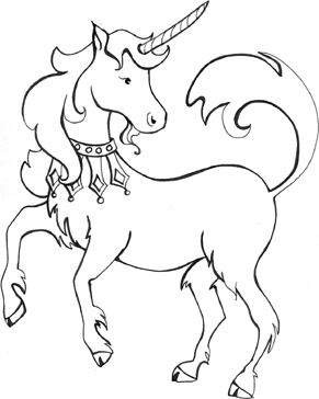Unicorni da colorare, disegni fantasy per bambini